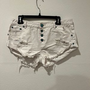 One Teaspoon White Bandit Shorts
